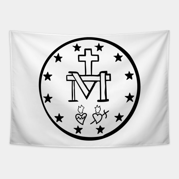 Miraculous Medal Tapestry by moanlisa