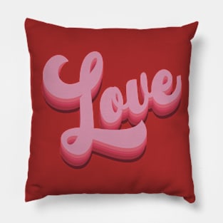 Love Retro Vintage Pinks Overlay Design Pillow