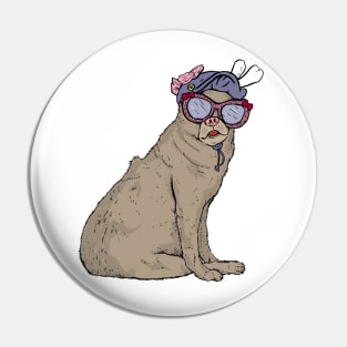 A dog with glasses Pin