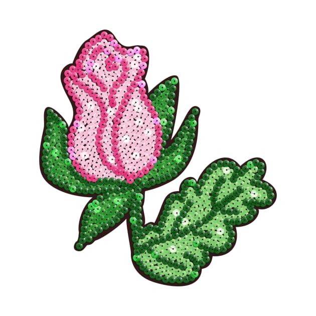 Sequin Rosebud Illustration by Annelie