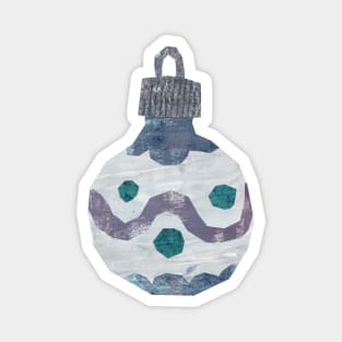 Bauble - Blue small wavey Magnet