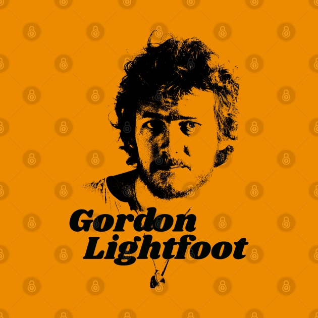 Gordon Lightfoot Tribute in Black - Also in Red, Green and Blue by hauntedjack