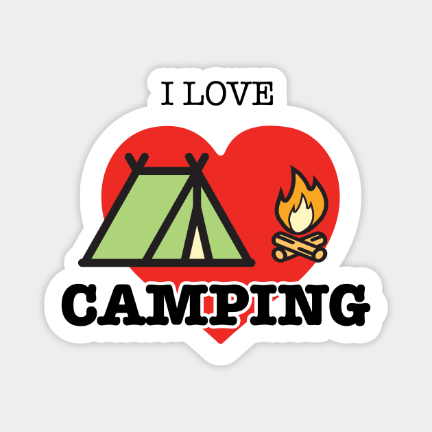 I Love Camping - Heart and Tent Magnet by RVToolbox