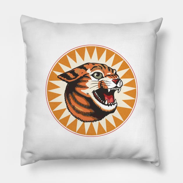 Ill Tempered Bobcat Pillow by ranxerox79