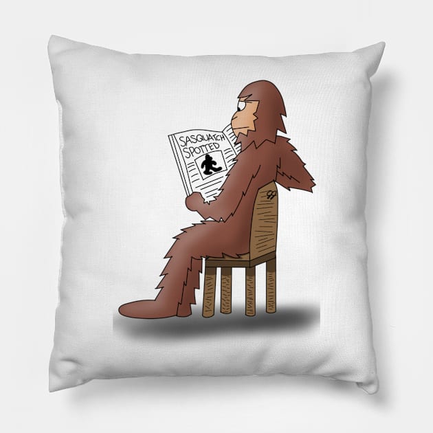 Sasquatch Spotted Pillow by JennaBunnies