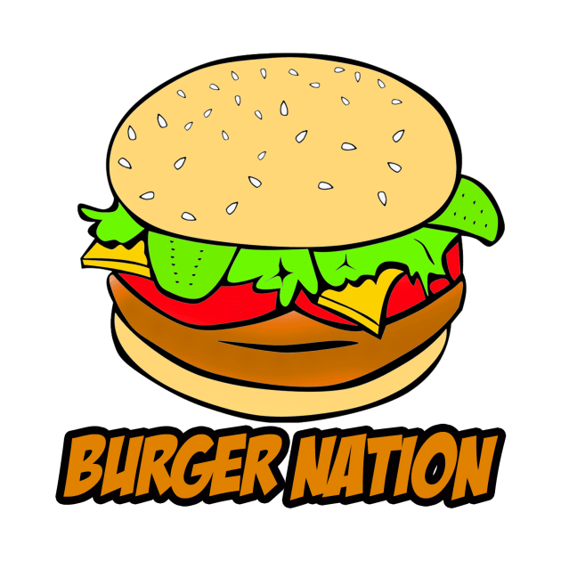 Burger Nation Tee by Jbug08x