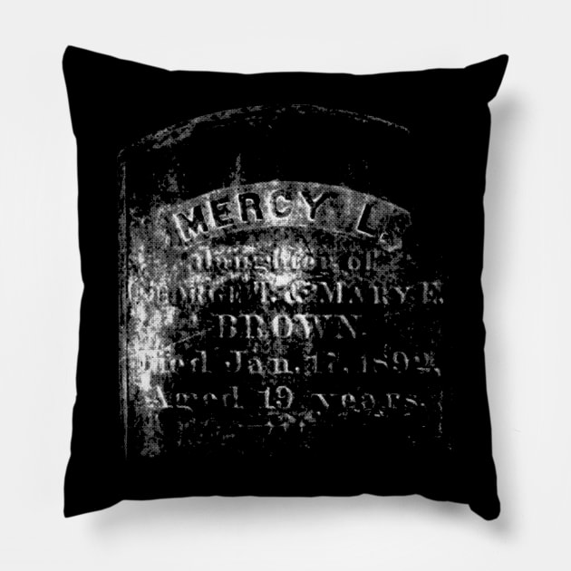 Mercy Brown Rhode Island Vampire Tribute Pillow by Gimmickbydesign