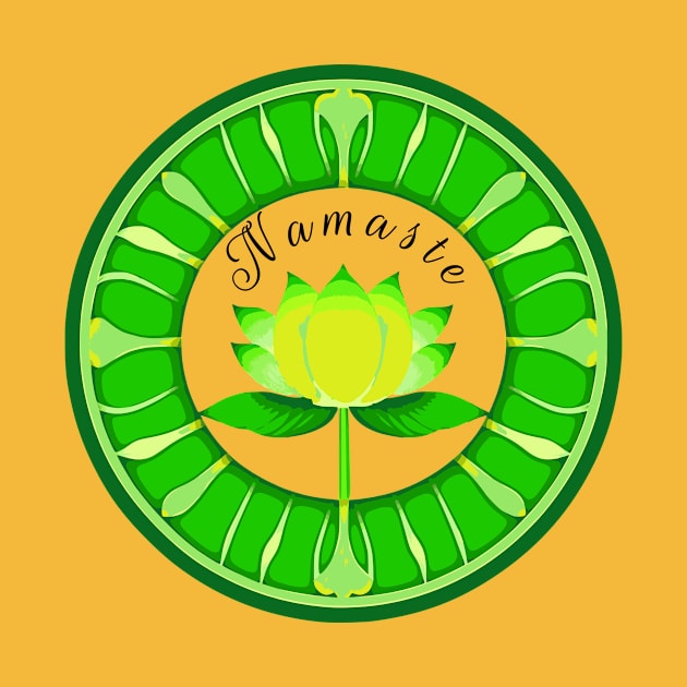 Namaste Lotus Mandala by Junomoon23