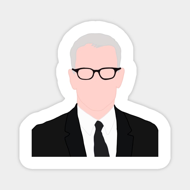 Anderson Cooper News Anchor Magnet by GrellenDraws