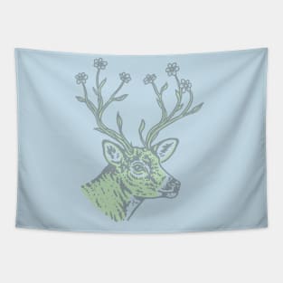 Deer head art Tapestry