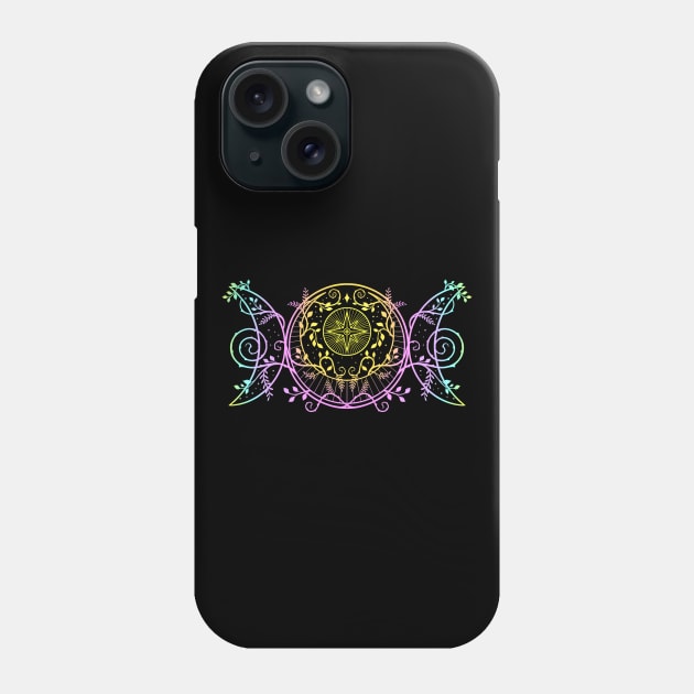 Triple moon Goddess Witch Wicca Symbol Phone Case by OccultOmaStore