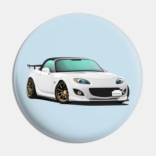 White miata Pin