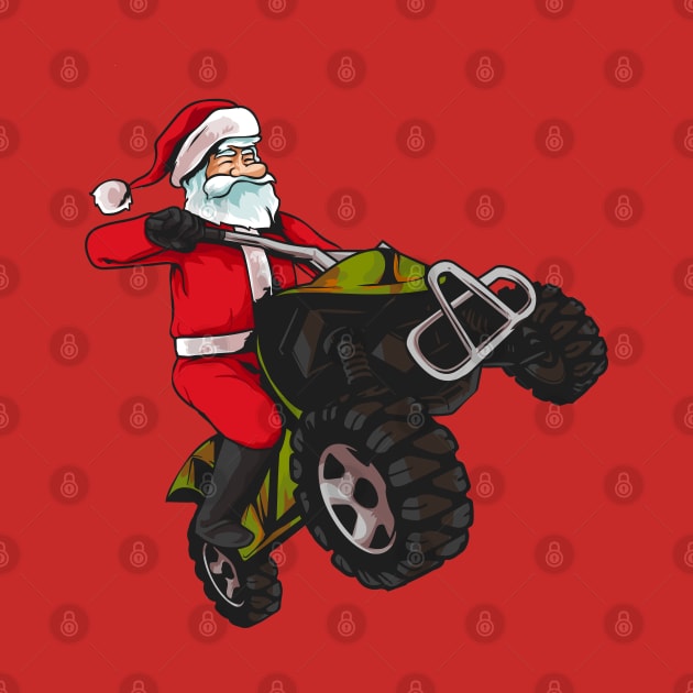 ATV Santa Claus Off Road Christmas by E