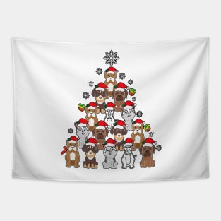 Wesite Christmas Tree Dog Tapestry
