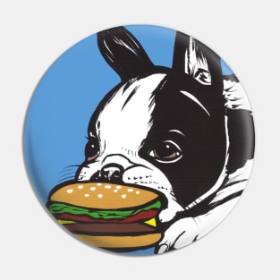 Boston Terrier Cheeseburger Pin