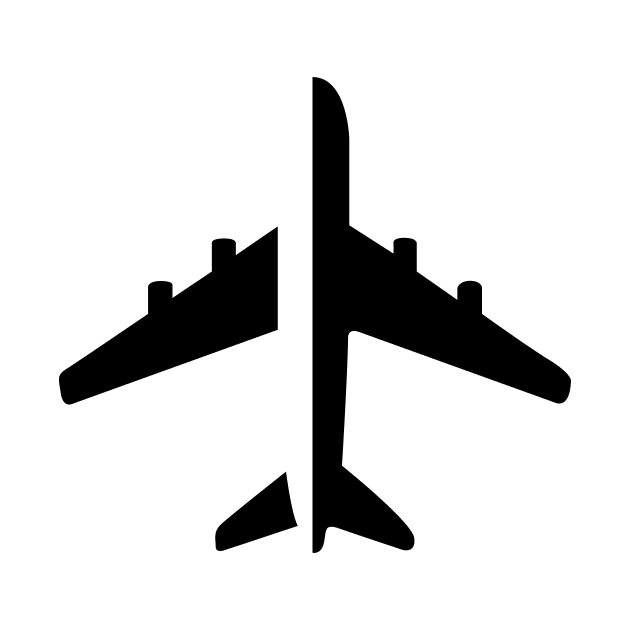 Minimalist Airplane Black Logo by Avion