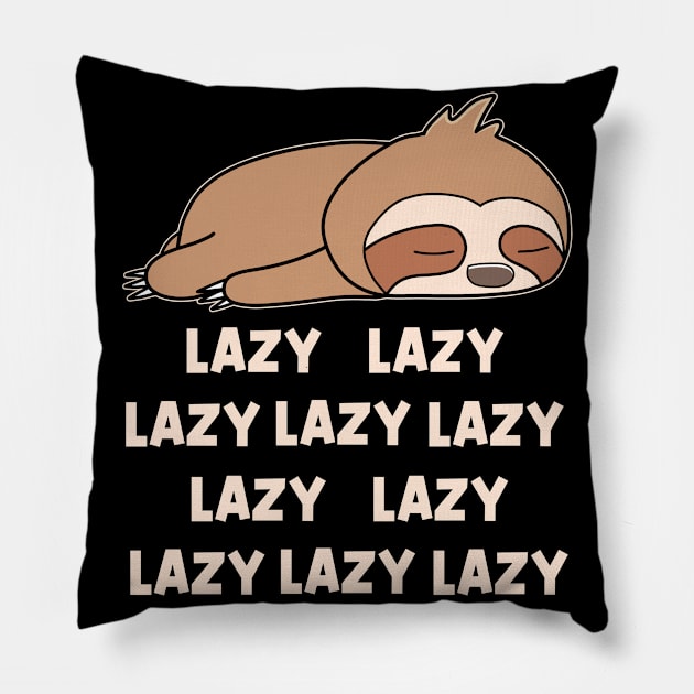 Funny Lazy Sloth Pillow by Imutobi