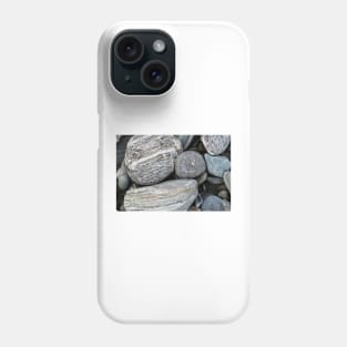 River stones in typical random pattern and type in New Zealand. Phone Case