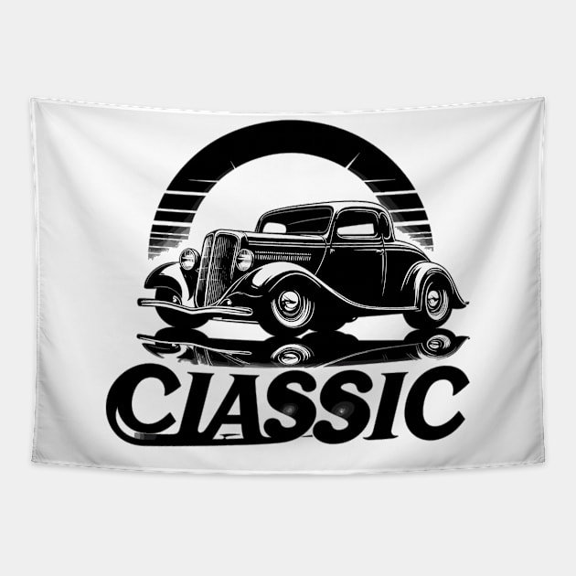 Classic Car Tapestry by Vehicles-Art