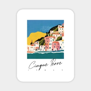 Italian Cinque Terre Landscape Collage Travel Poster Retro Wall Art Illustration Magnet