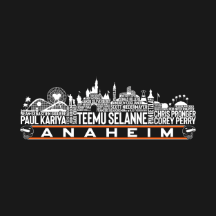 Anaheim Hockey Team All Time Legends, Anaheim City Skyline T-Shirt