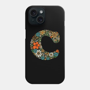 Hippie Floral Letter C Phone Case