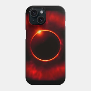 Red Solar Eclipse Phone Case