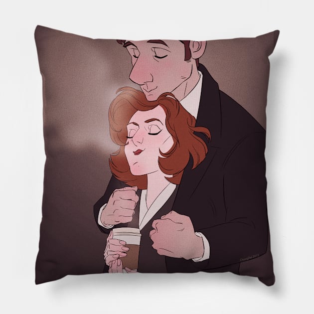 X files warm coffee Pillow by tumblebuggie