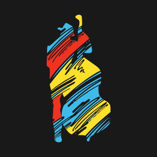 Colorful Fancy Bass Player T-Shirt