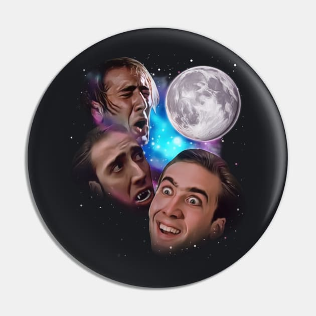 Nic Cage Howl at the Moon Pin by darklordpug