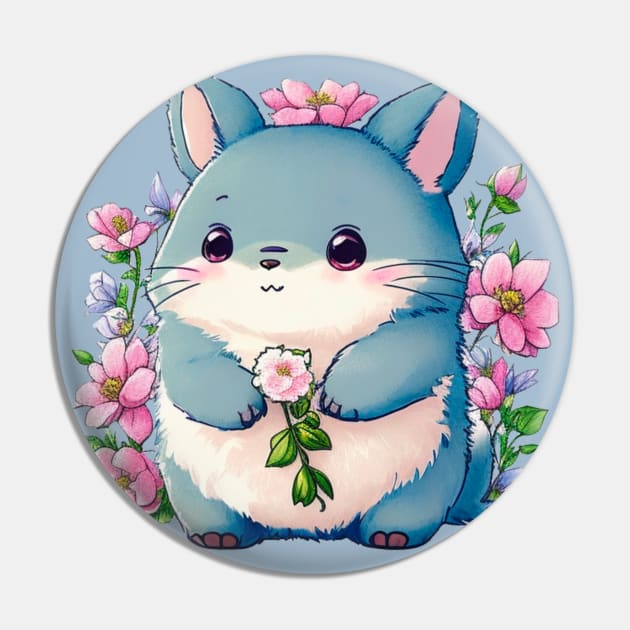 Cute Grey Forest Spirit Pin by Selene’s Designs