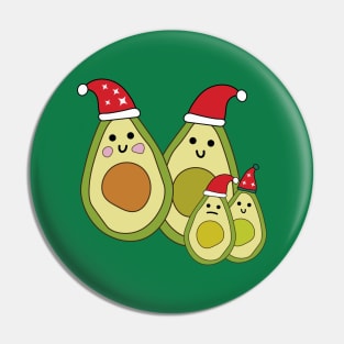 Avocado christmas family Pin