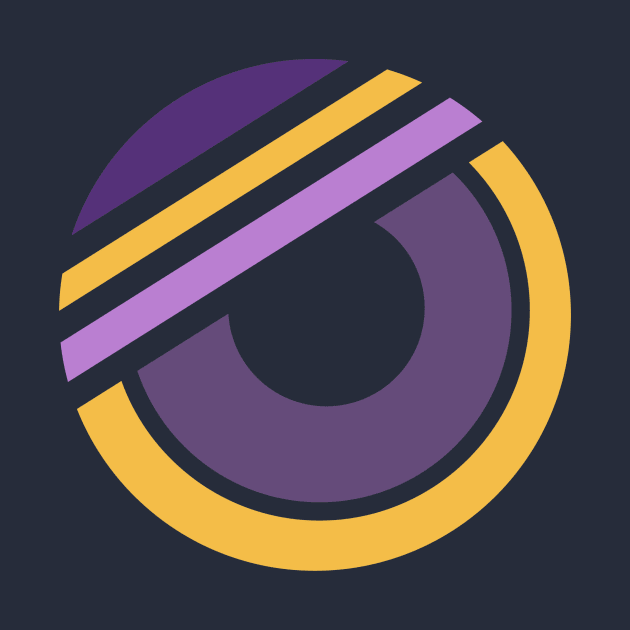 Geometric purple yellow circle skater by carolsalazar
