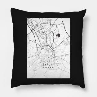 Erfurt Germany City Map Pillow