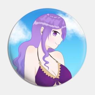 Camilla on the beach Pin