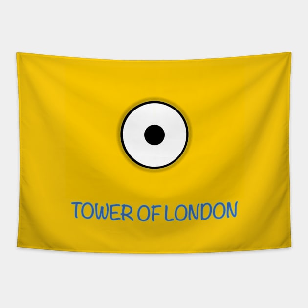 MINI YELLOW LONDON Tapestry by LuckYA