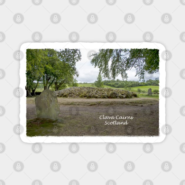 Clava Cairns, Scotland Magnet by JeanKellyPhoto