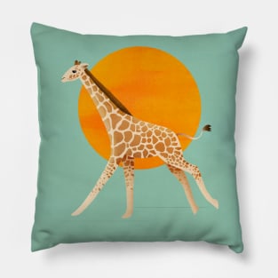 Giraffe and Sun Pillow