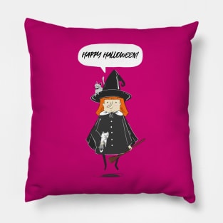 Happy Halloween from the Head Witch Pillow