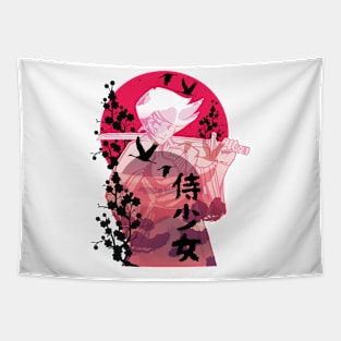 Samurai woman anime Tapestry