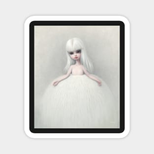 girl in a fur skirt - Mark Ryden Magnet