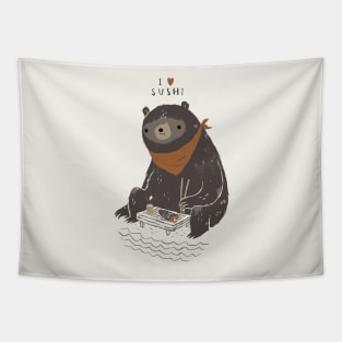 Sushi Bear Tapestry