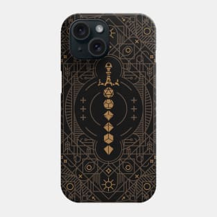 Polyhedral Dice Sword Vintage Minimalist Tabletop RPG Phone Case