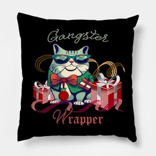 Christmas Gangster Wrapper Funny Pillow