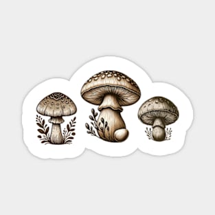 Cottagecore Mushrooms Magnet