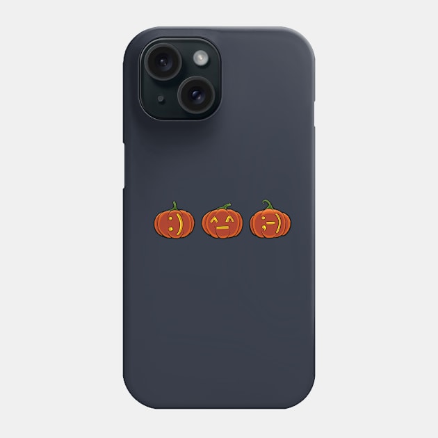 Halloween Pumpkin emoticon Phone Case by ticulin