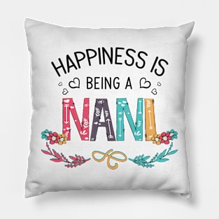 Happiness Is Being A Nani Wildflowers Valentines Mothers Day Pillow