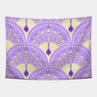 Lilac and Yellow Scales Tapestry