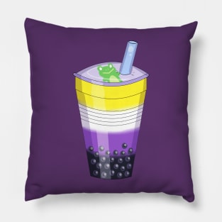 Non-Binary Bubble Tea Pillow