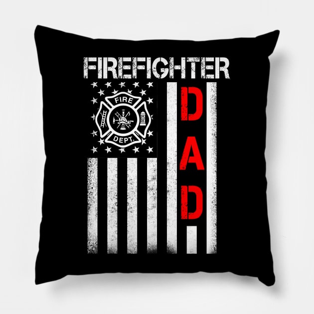 Firefighter Dad Pillow by Otis Patrick